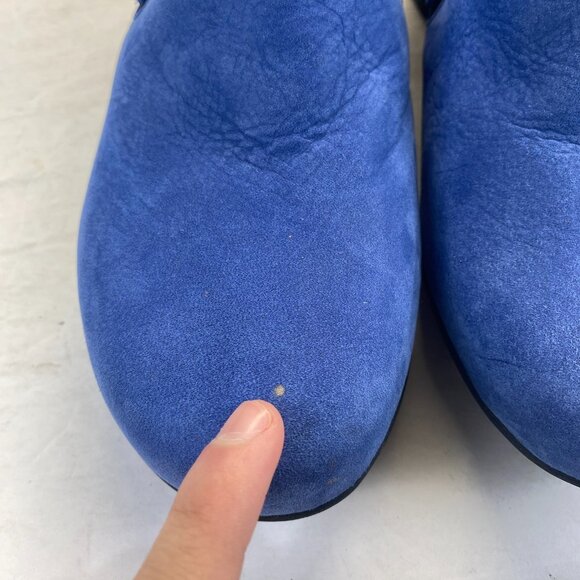 Womens Size 41/10.5-11 Dansko Blue Nubuck Leather Clogs Shoes Slip-On Loafers - Picture 3 of 16